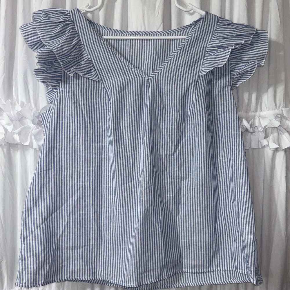 Blue Striped Women's Top